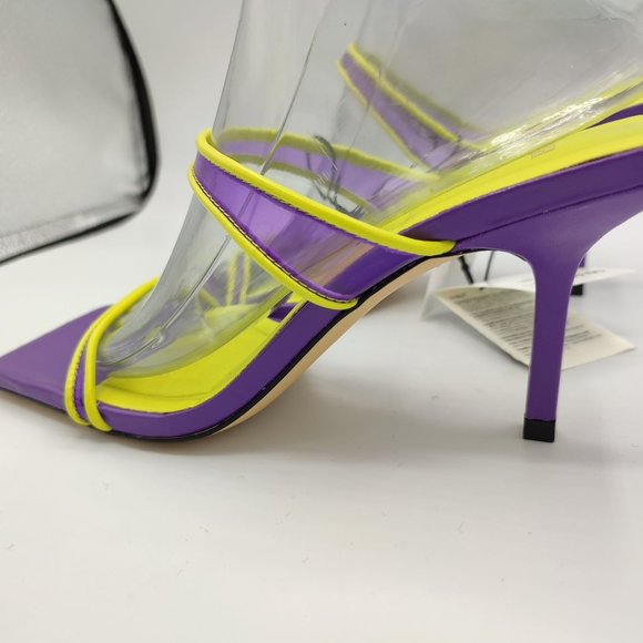 Zara Two-Tone Yellow and Purple Heels - Picture 7 of 14